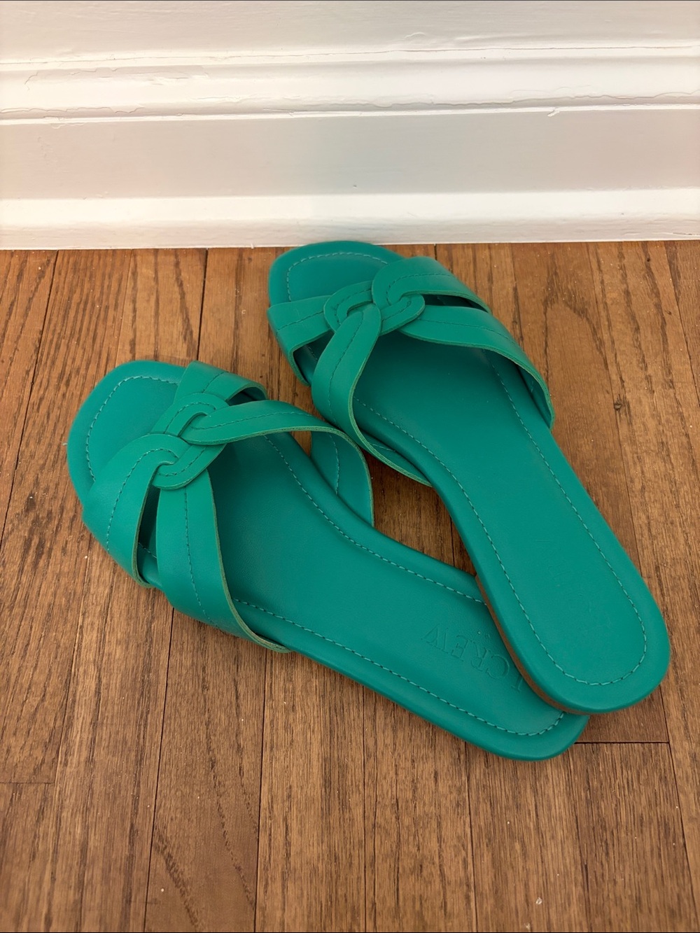 Women’s Green Knot Slide Sandals